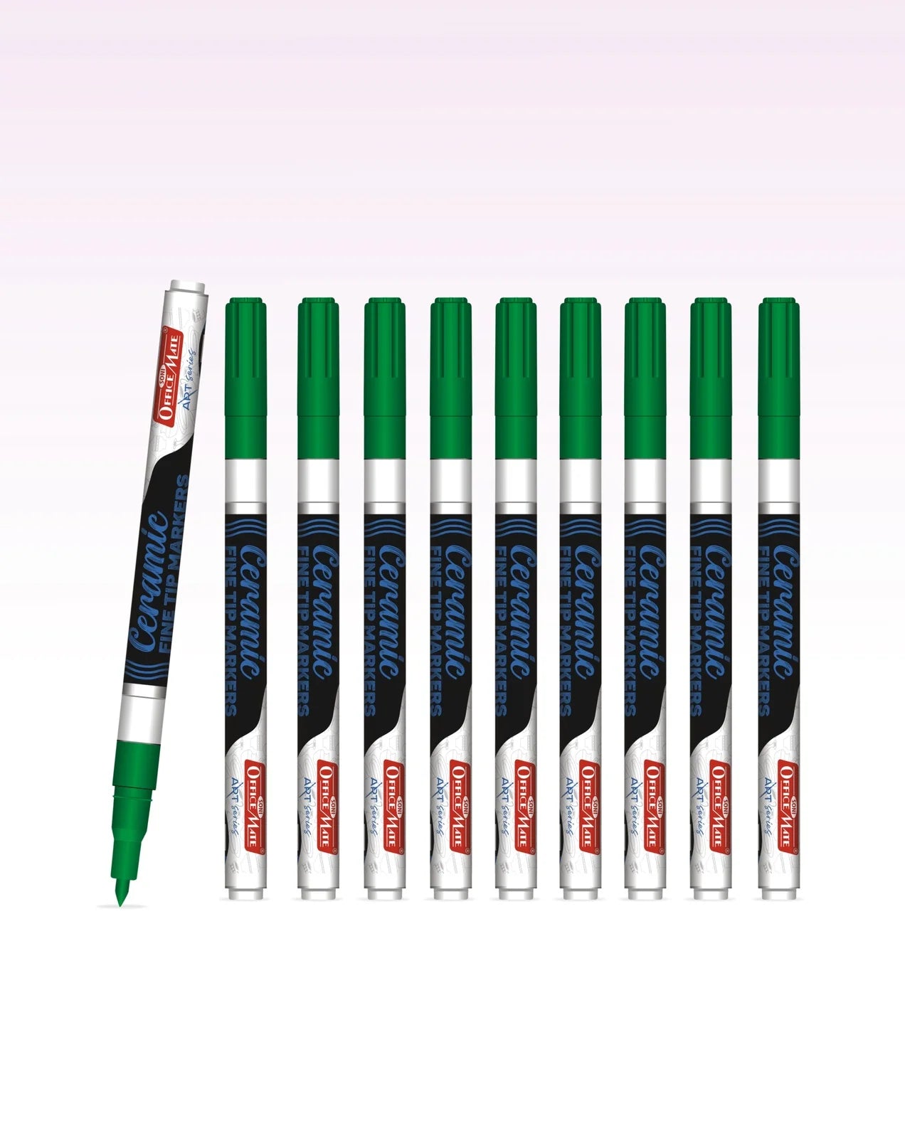 Fine Tip Ceramic Marker Set (10pcs) – Ideal for Ceramic Art, Smudge proof Ink  