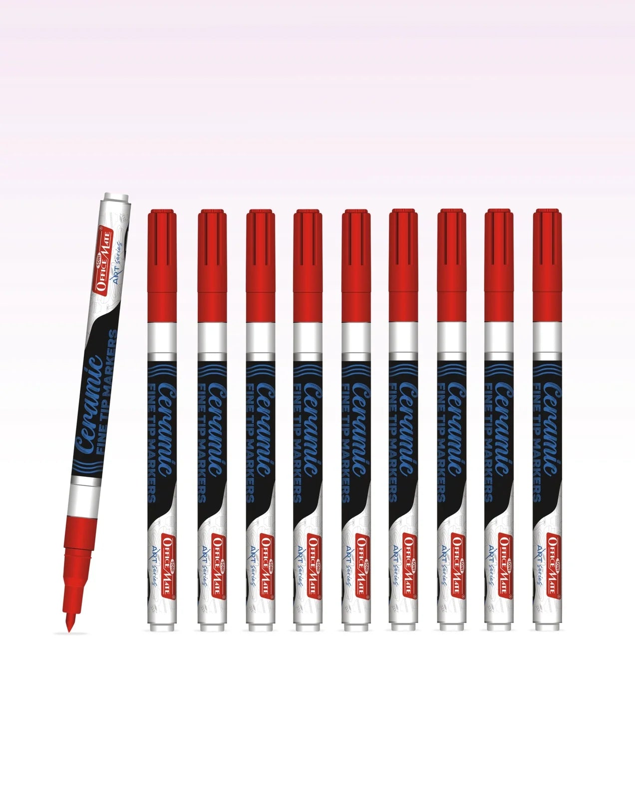 Fine Tip Ceramic Marker Set (10pcs) – Ideal for Ceramic Art, Smudge proof Ink  