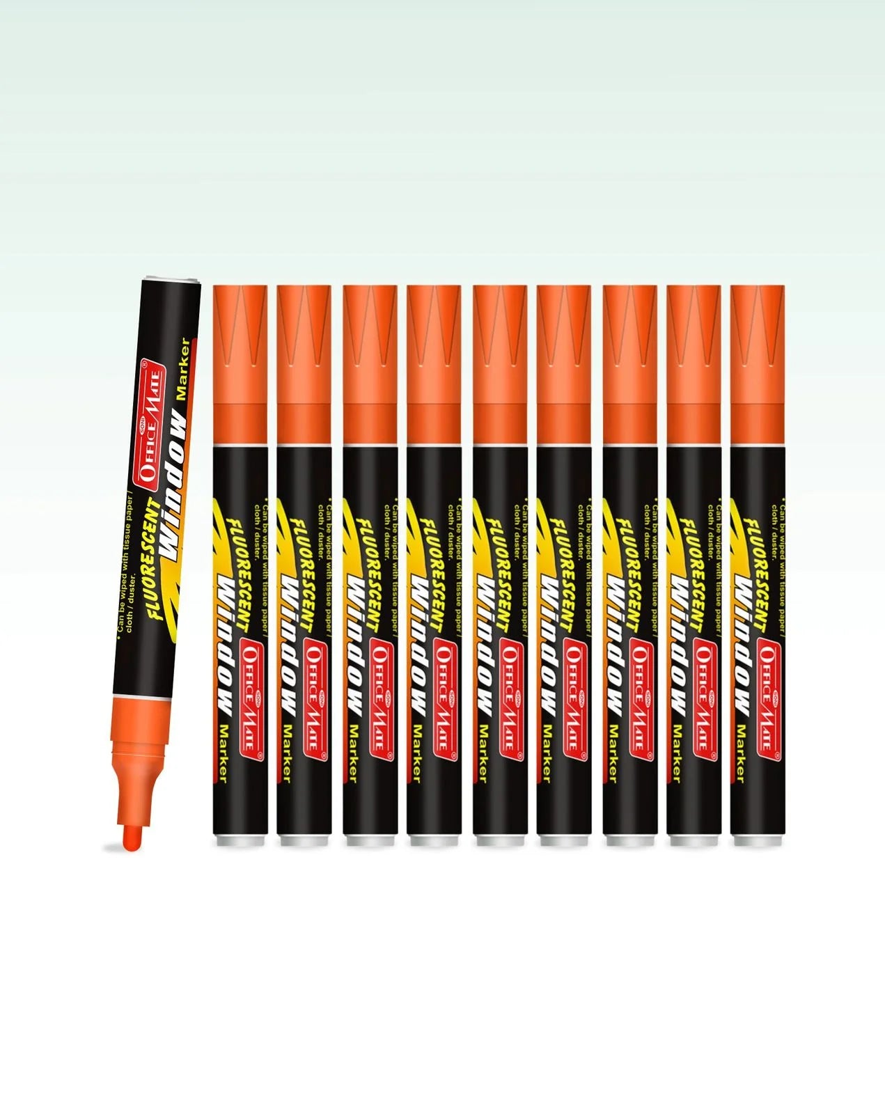 Fluorescent Window Markers / Chalk Markers (10 Pcs) Bright, Bold, Easy Erase