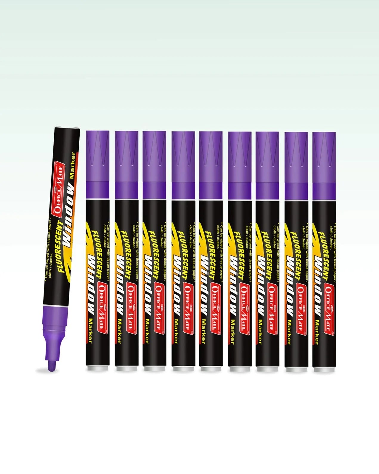 Fluorescent Window Markers / Chalk Markers (10 Pcs) Bright, Bold, Easy Erase