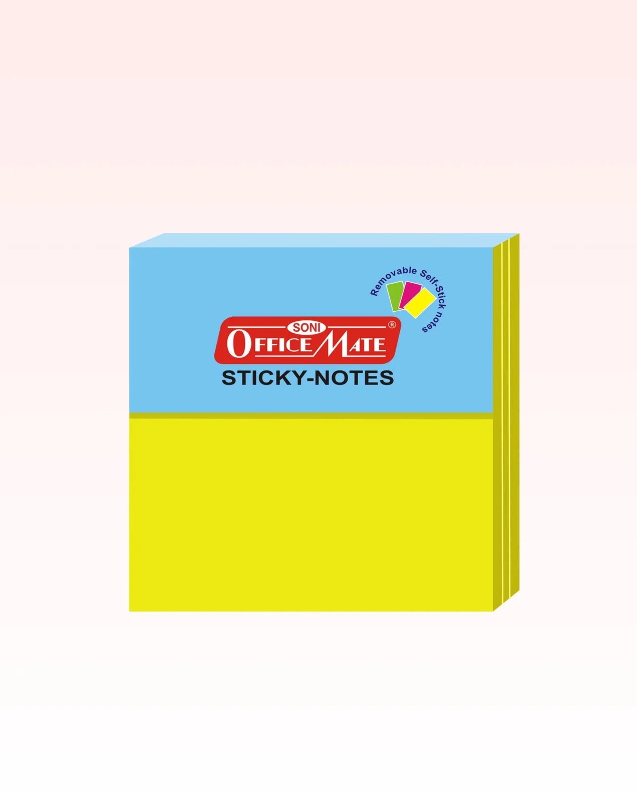 Fluorescent Sticky Note Pads – 100 Sheets (76 x 76), Effective Note-Taking & Organizing