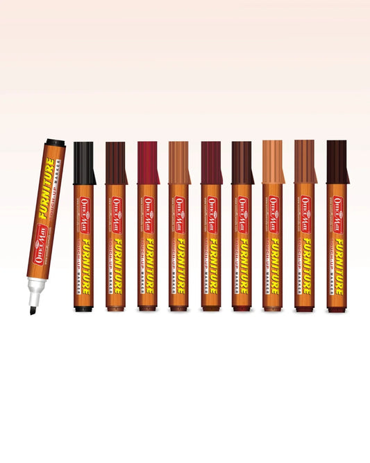 Furniture Markers (10pcs) – Precision Touch-Ups, Rich Wood Tone Colours