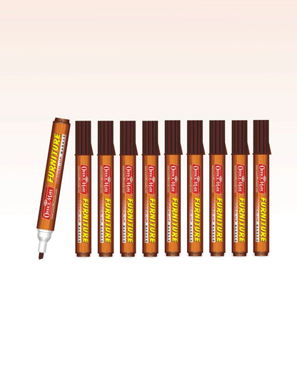 Furniture Markers (10pcs) – Precision Touch-Ups, Rich Wood Tone Colours