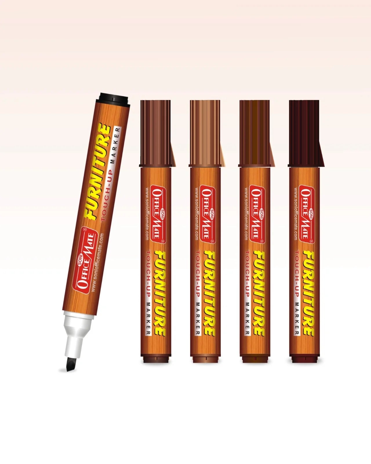 Furniture Markers (5pcs) – Precision Touch-Ups, Rich Wood Tone Colours