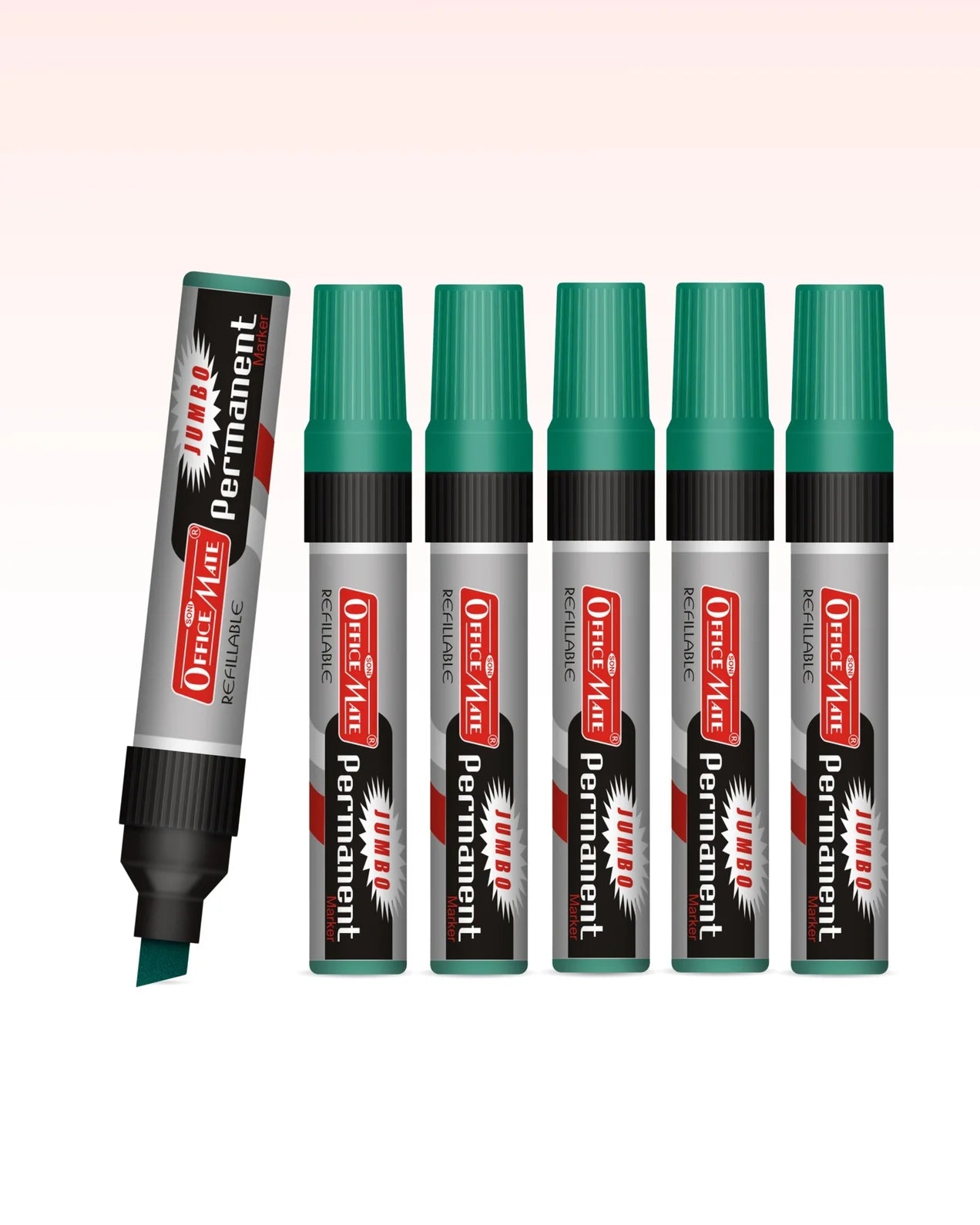 Jumbo Permanent Markers (6 pcs), Extra-Wide Tip, Versatile Use, Quick-Drying, Multi-Surface Marker