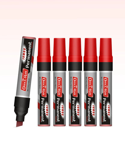 Jumbo Permanent Markers (6 pcs), Extra-Wide Tip, Versatile Use, Quick-Drying, Multi-Surface Marker