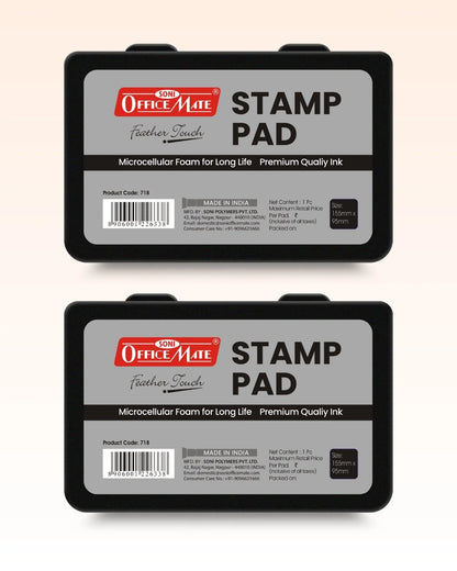 Stamp Pad – Black, Long-Lasting Impressions, Quick-Drying Ink for Any Project