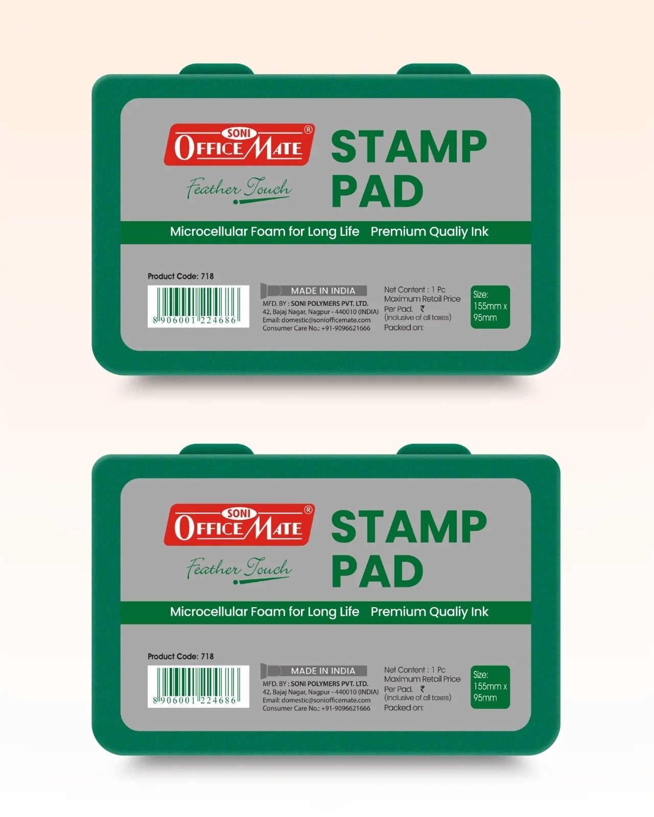 Stamp Pad – Green, Long-Lasting Impressions, Quick-Drying Ink for Any Project