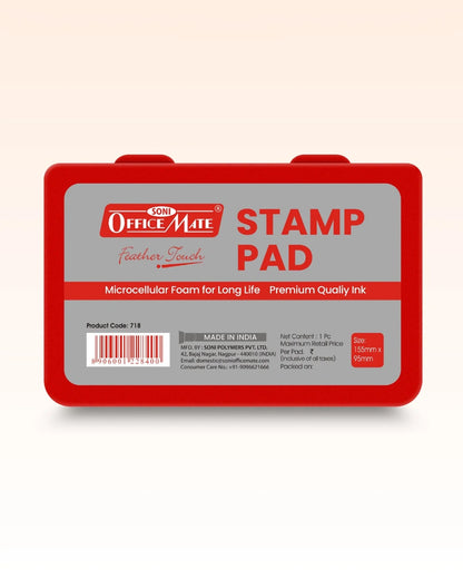 Stamp Pad – Red, Long-Lasting Impressions, Quick-Drying Ink for Any Project