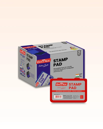 Stamp Pad – Red, Long-Lasting Impressions, Quick-Drying Ink for Any Project