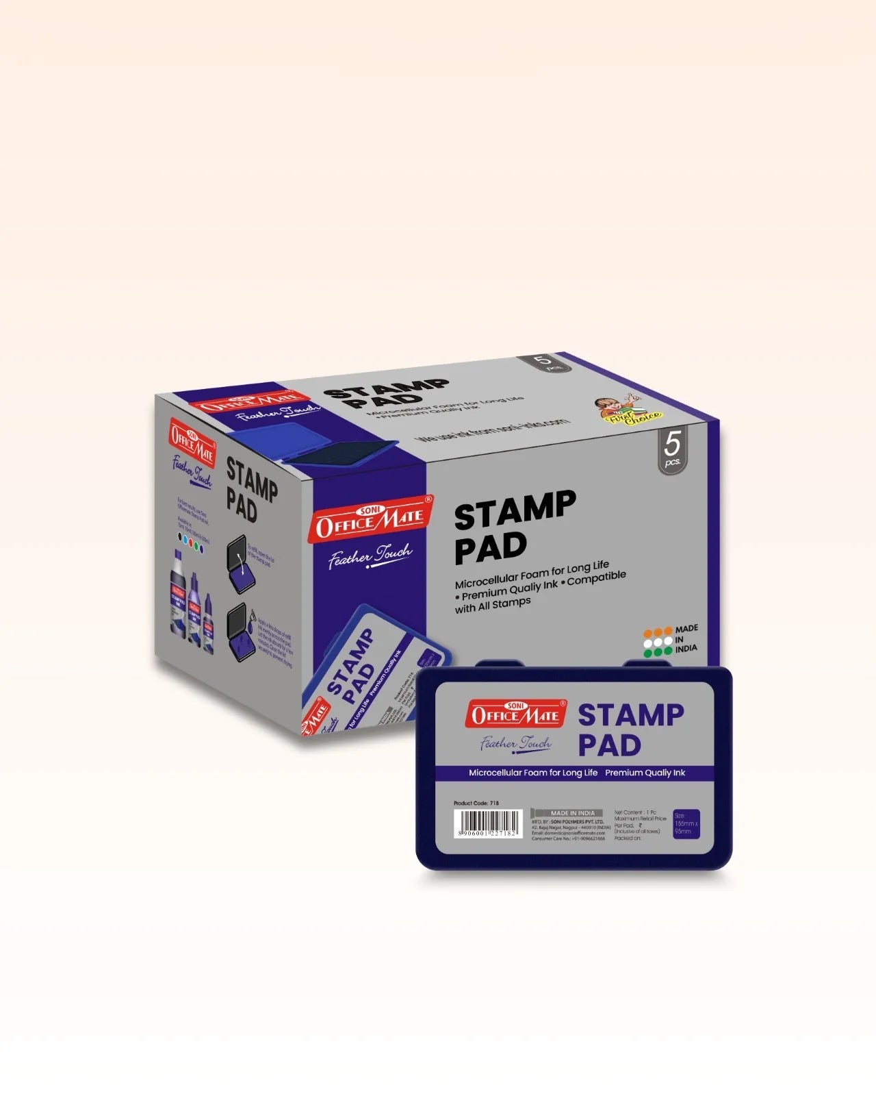 Stamp Pad - Violet, Long-Lasting Impressions, Quick-Drying Ink for Any Project