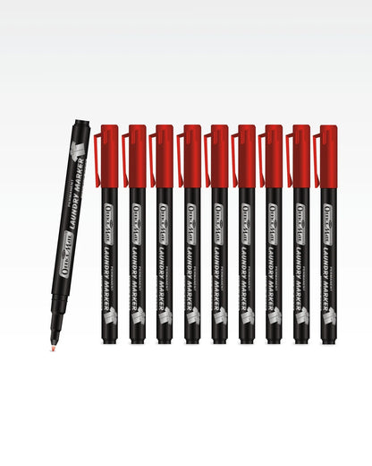 Fine Tip Laundry Markers (10pcs) – Permanent Ink, Non-Toxic, Fade-Resistant