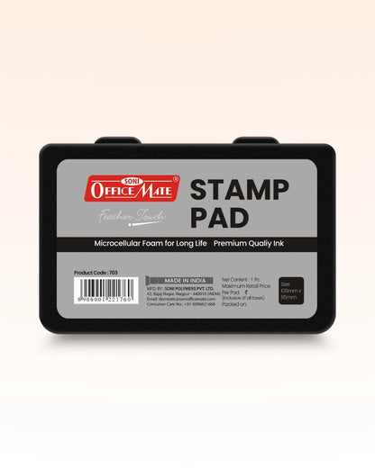 Stamp Pad – Black, Long-Lasting Impressions, Quick-Drying Ink for Any Project