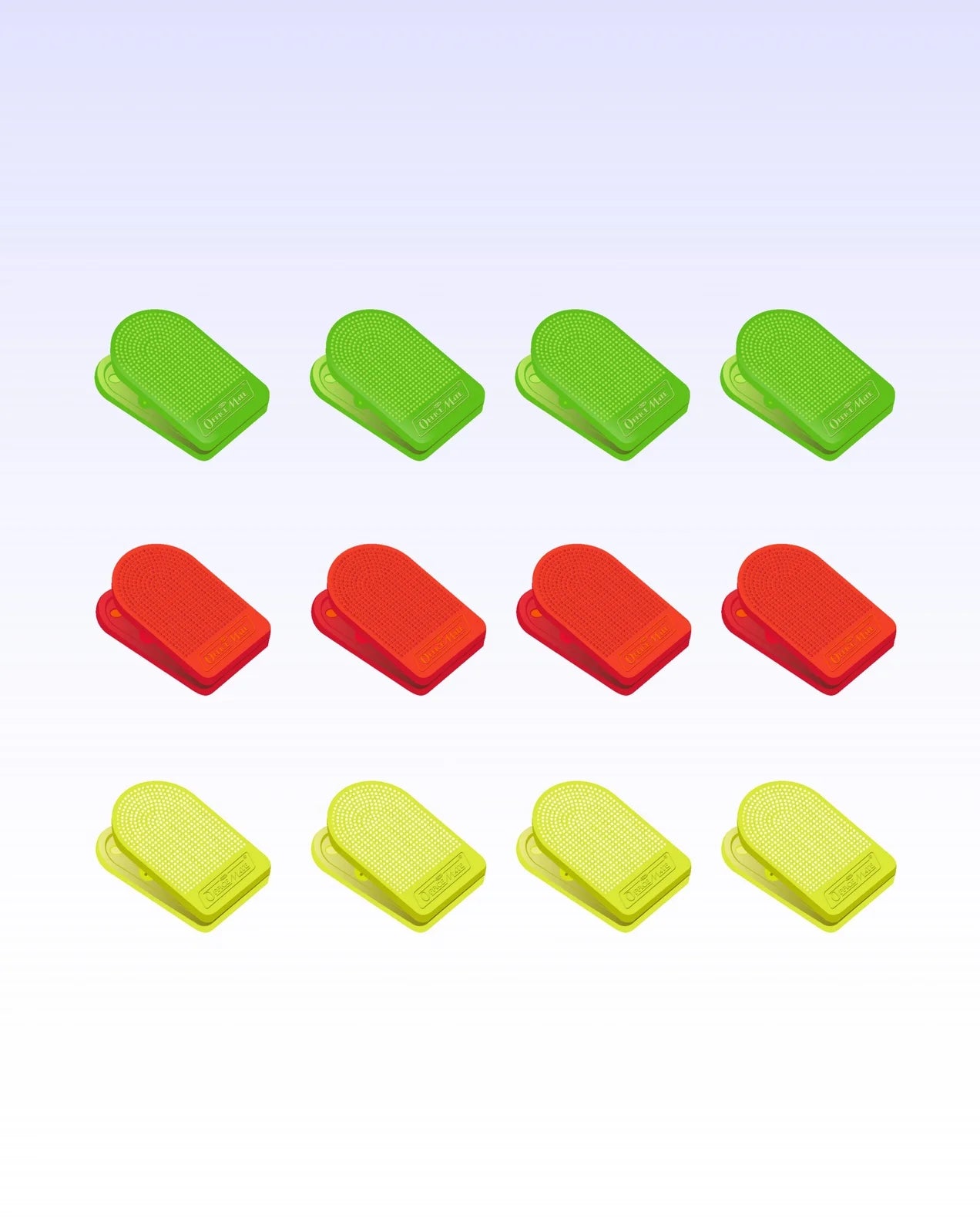 Multi-coloured Paper Clips (12pcs), Strong Grip, Vibrant Colors