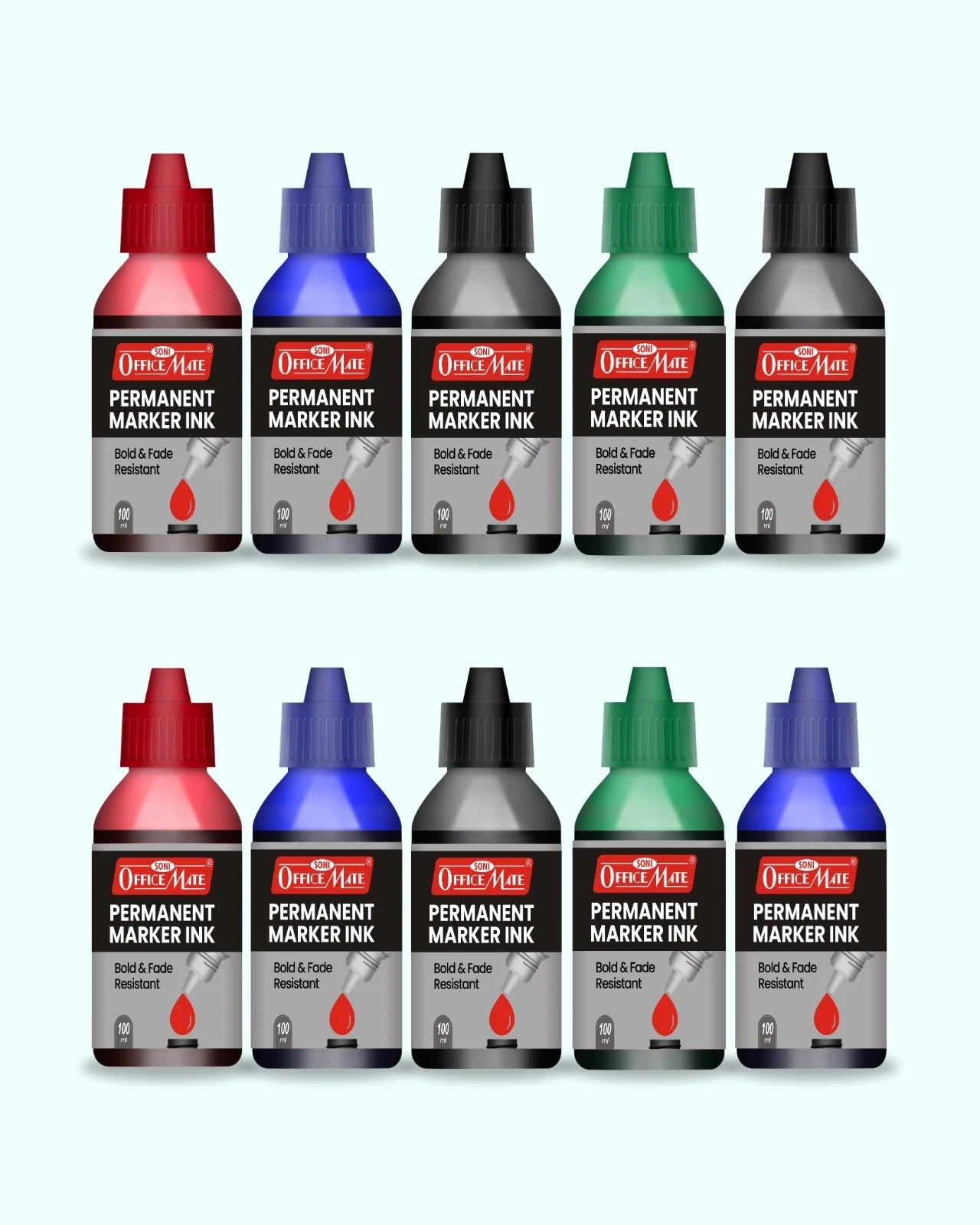 Permanent Marker Refill Ink - 100ml, Quick-Drying, Vibrant Colors