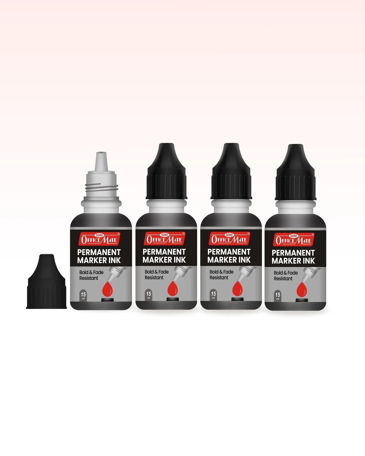 Permanent Marker Refill Ink - 15ml, Quick-Drying, Vibrant Colors