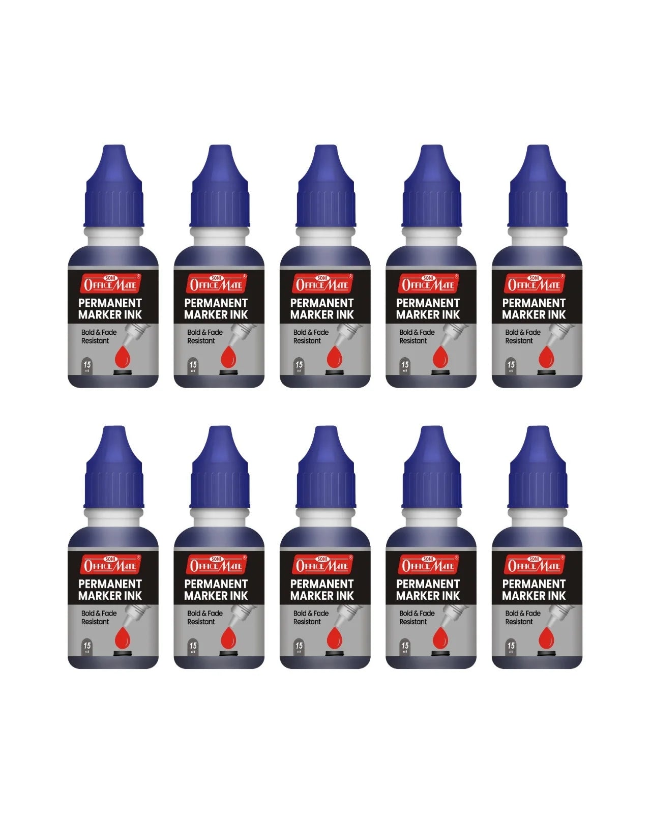 Permanent Marker Refill Ink - 15ml, Quick-Drying, Vibrant Colors