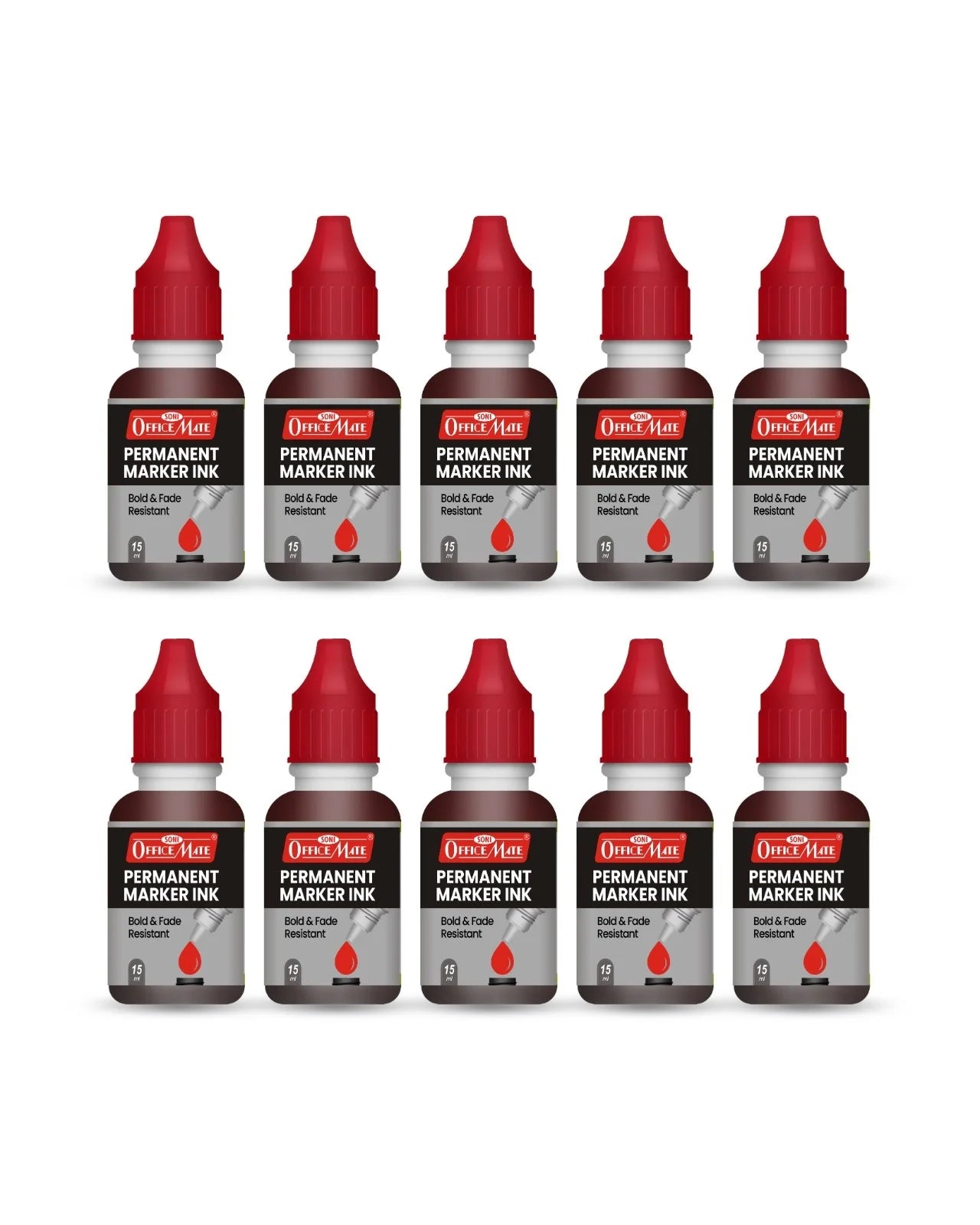 Permanent Marker Refill Ink - 15ml, Quick-Drying, Vibrant Colors