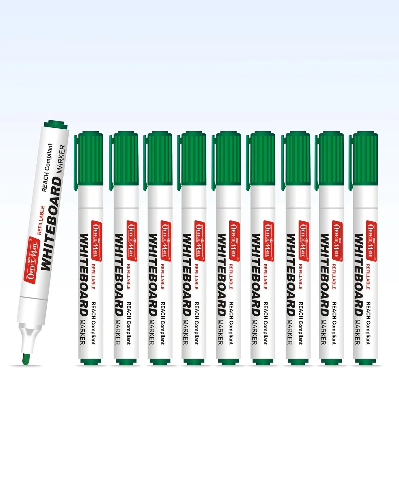 Regular Whiteboard Marker (Cap with a Clip), (10 pcs), Vibrant Colour, Eco-Friendly, Easy to Wipe
