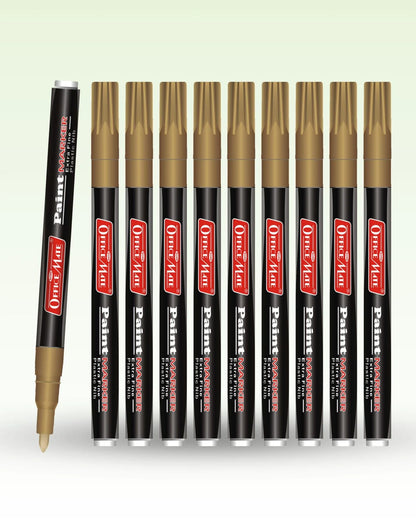 Fine Tip Paint Markers (10pcs), Vibrant Colours, Non-Toxic, Multi Surface Usage