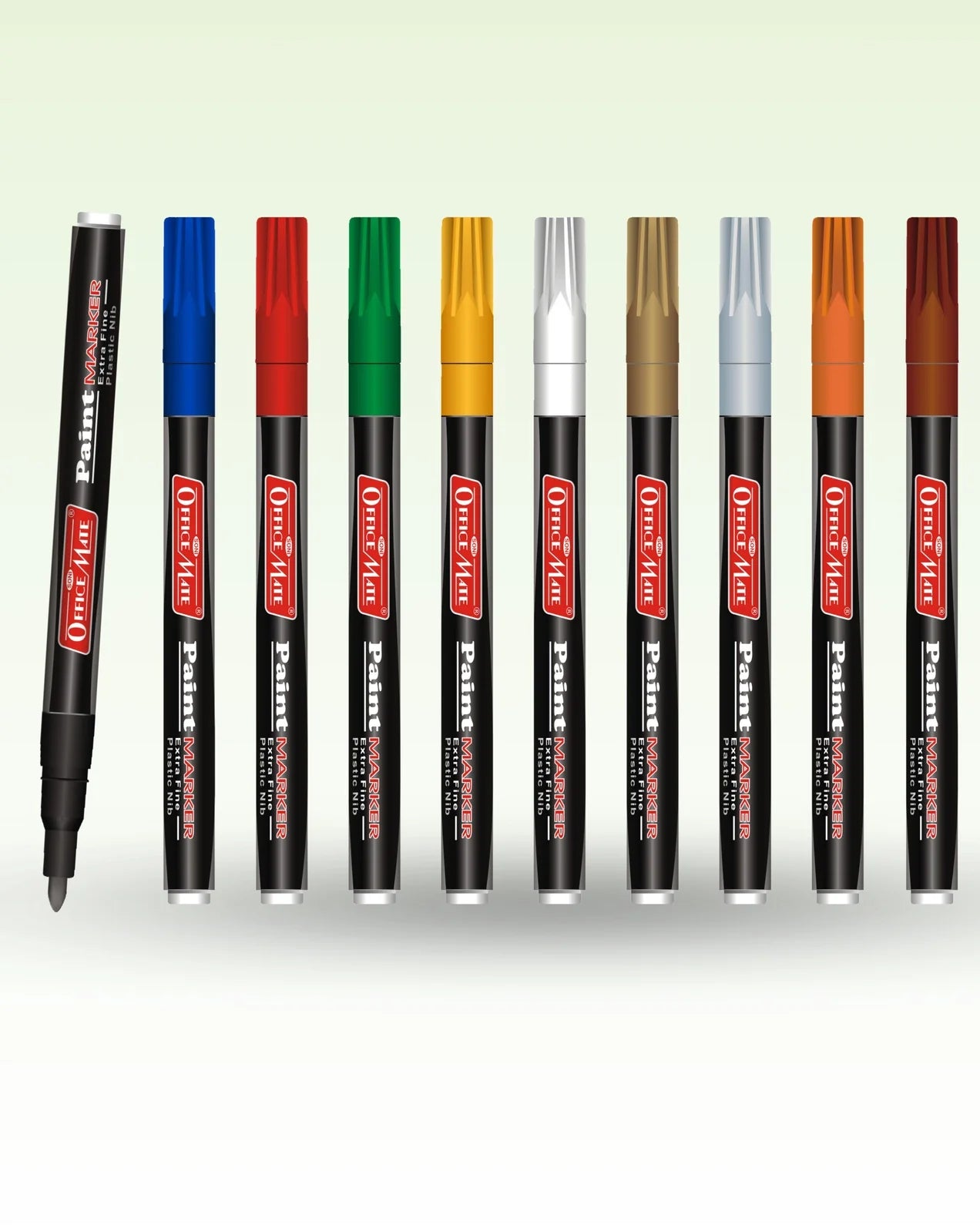 Fine Tip Paint Markers (10pcs), Vibrant Colours, Non-Toxic, Multi Surface Usage