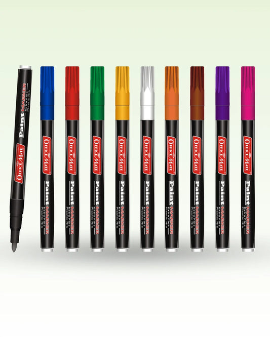 Fine Tip Paint Markers (10pcs), Vibrant Colours, Non-Toxic, Multi Surface Usage