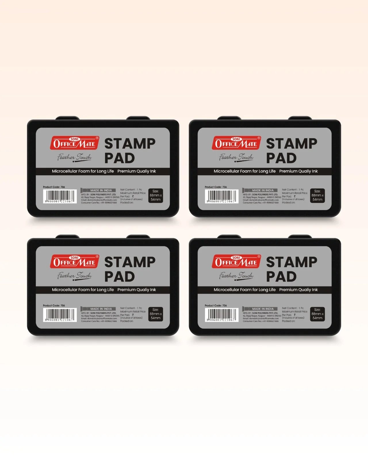 Stamp Pad – Black, Long-Lasting Impressions, Quick-Drying Ink for Any Project