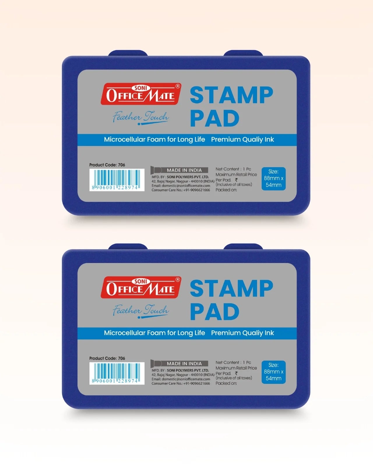 Stamp Pad – Blue, Long-Lasting Impressions, Quick-Drying Ink for Any Project