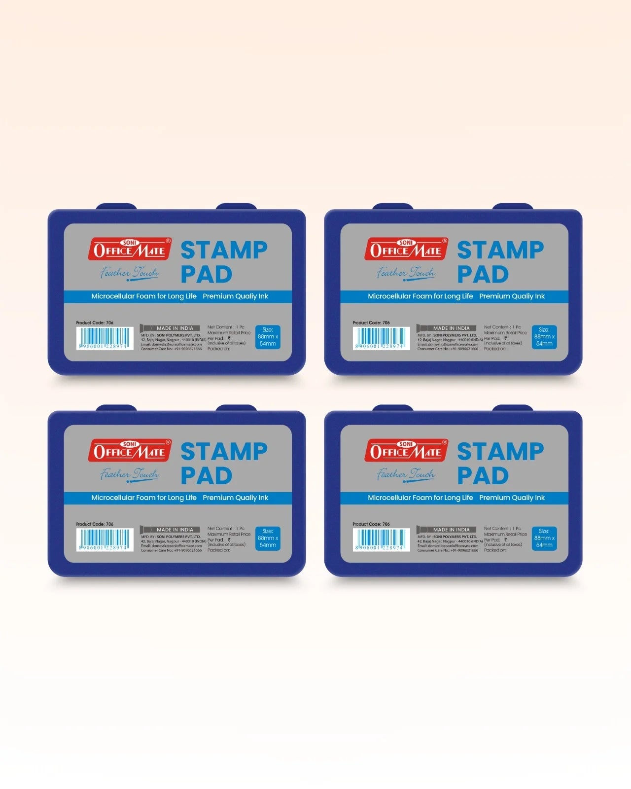 Stamp Pad – Blue, Long-Lasting Impressions, Quick-Drying Ink for Any Project