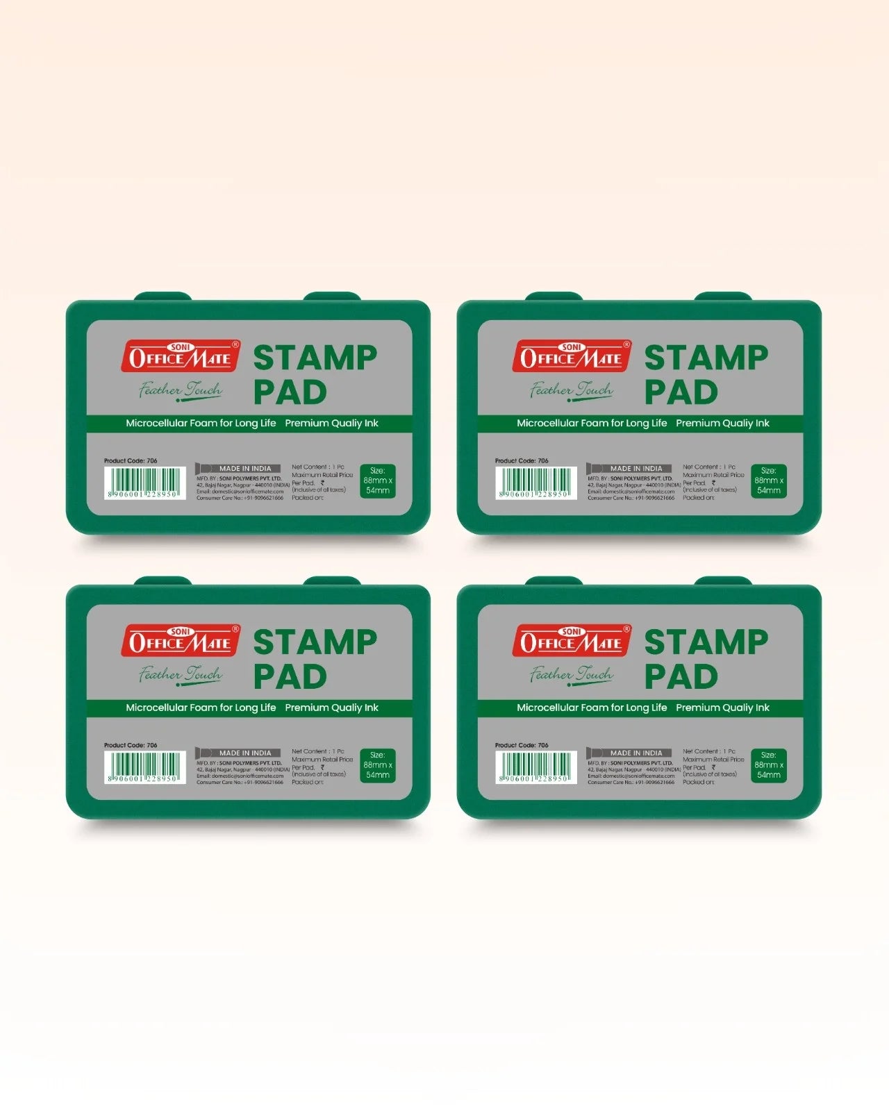Stamp Pad – Green, Long-Lasting Impressions, Quick-Drying Ink for Any Project