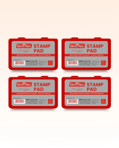 Stamp Pad – Red, Long-Lasting Impressions, Quick-Drying Ink for Any Project
