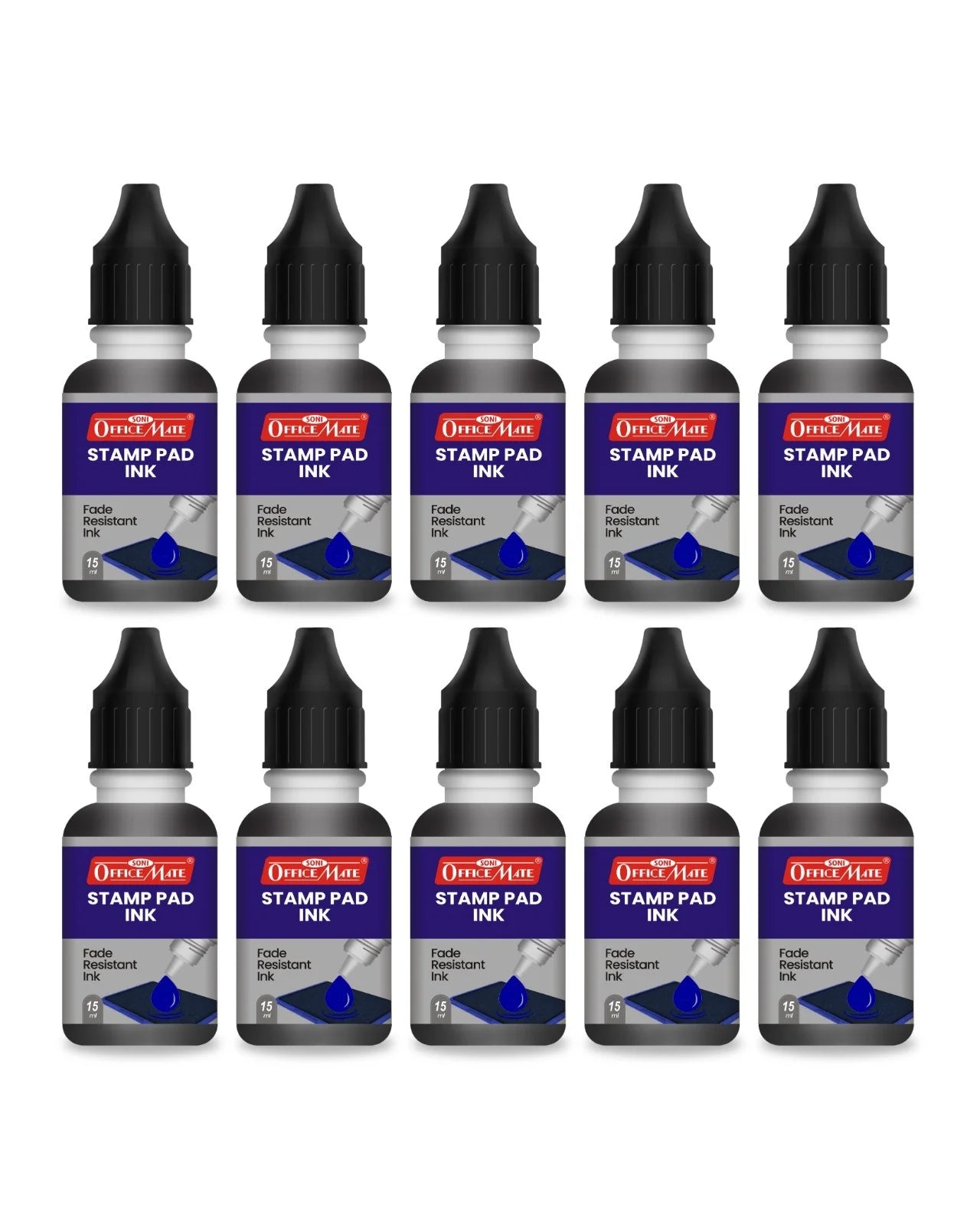 Stamp Pad Refill Ink – 15 ml, Long-Lasting Impressions, Quick-Drying Ink for Any Project