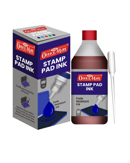 Stamp Pad Refill Ink - 500 ml, Long-Lasting Impressions, Quick-Drying Ink for Any Project