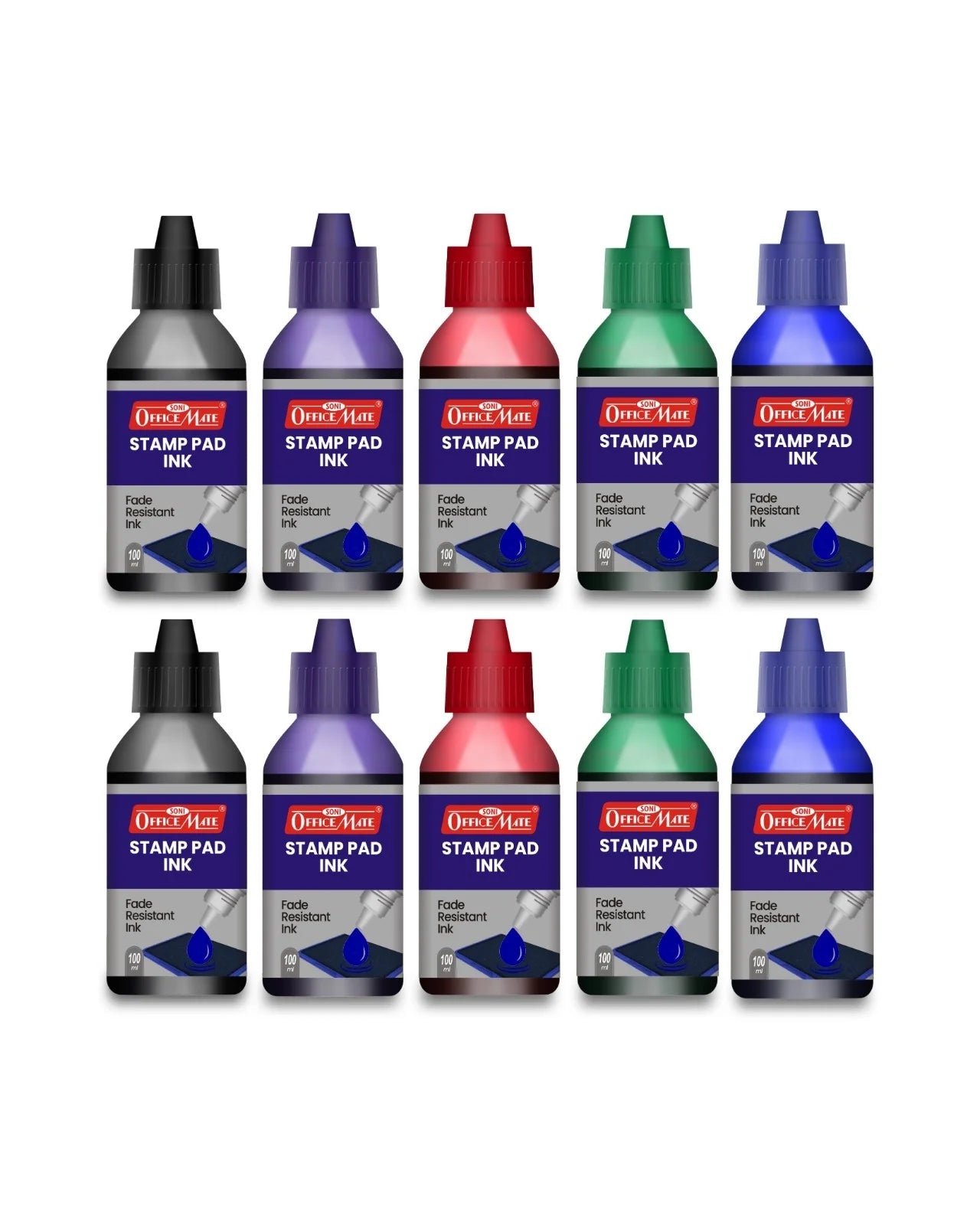 Stamp Pad Refill Ink – 100 ml, Long-Lasting Impressions, Quick-Drying Ink for Any Project