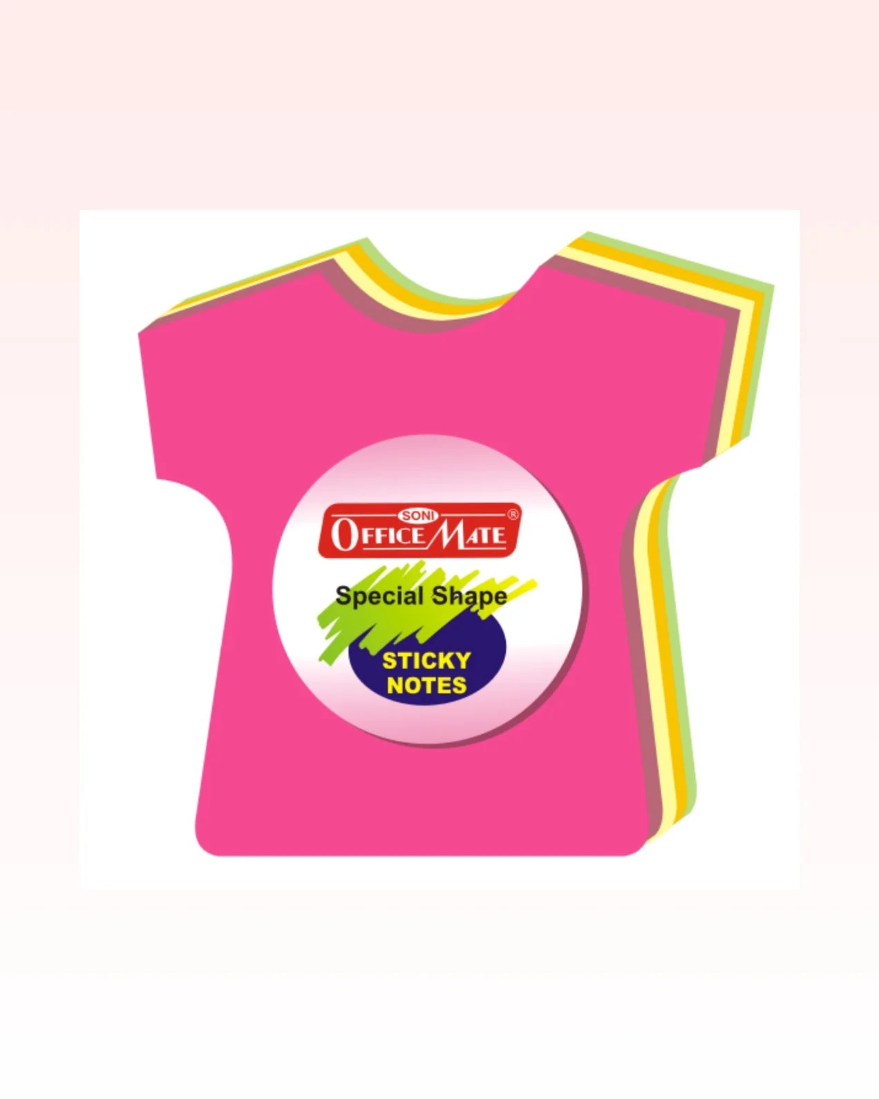 Multi-Shape Fluorescent Sticky Notes – 100 Sheets, Bright and Colourful Designs, Effective Note-Taking & Organizing