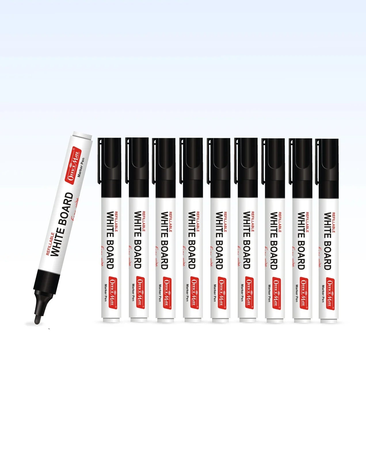 Whiteboard Marker (10 pcs), Vibrant Colours, Eco-friendly, Easy Wipe