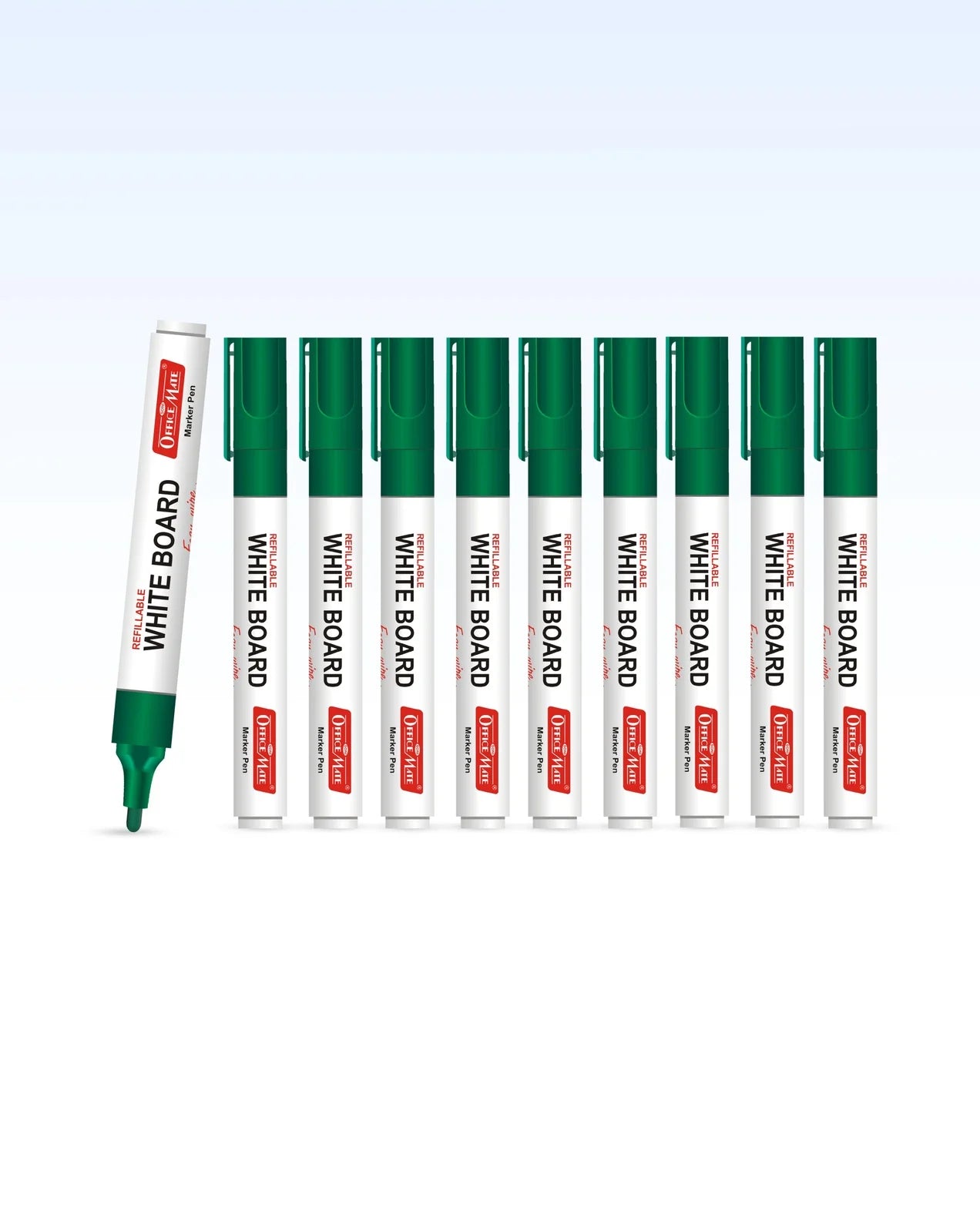 Whiteboard Marker (10 pcs), Vibrant Colours, Eco-friendly, Easy Wipe