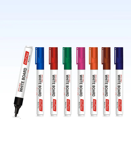 Refillable Whiteboard Markers – Vibrant Colours, Eco-friendly, Easy Wipe