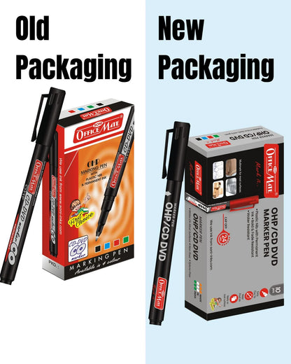 Permanent CD/DVD/OHP Markers (10pcs) – Quick Drying, Water Resistant