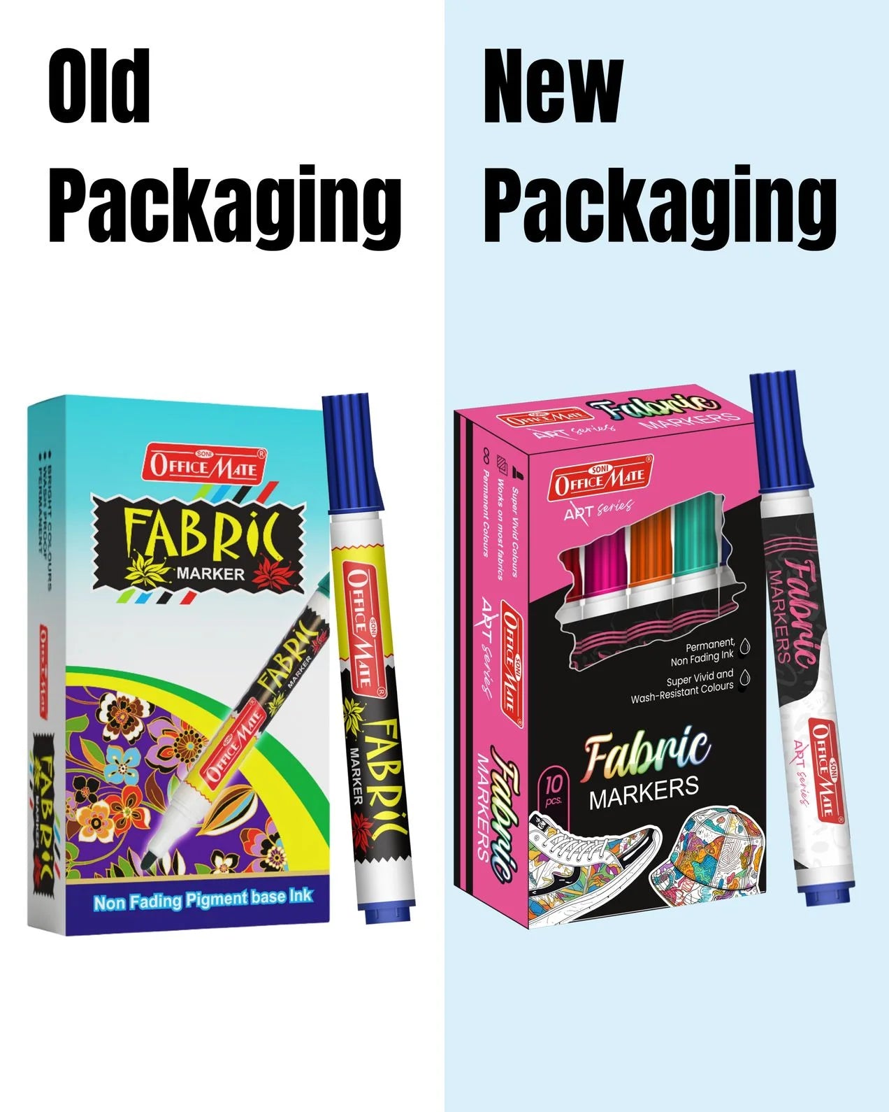Fabric Markers – DIY Marker, Wash Resistant, Vivid Colours, Works on all Fabric Surfaces