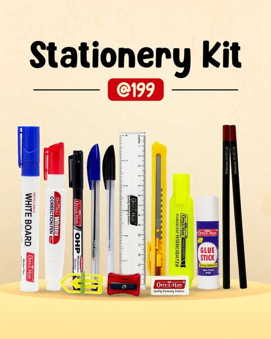 Stationery Kit @199, Compact 17-Piece All-in-One Combo, Ideal for School, College & Study Use