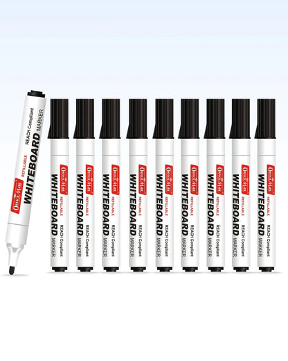 Regular Whiteboard Marker (Anti-Roll Cap) (10 pcs), Vibrant Colour, Eco-Friendly, Easy to Wipe