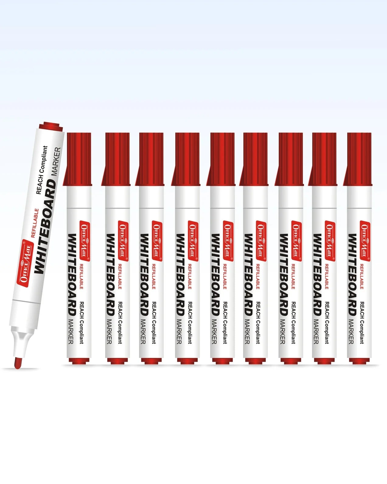 Regular Whiteboard Marker (Anti-Roll Cap) (10 pcs), Vibrant Colour, Eco-Friendly, Easy to Wipe