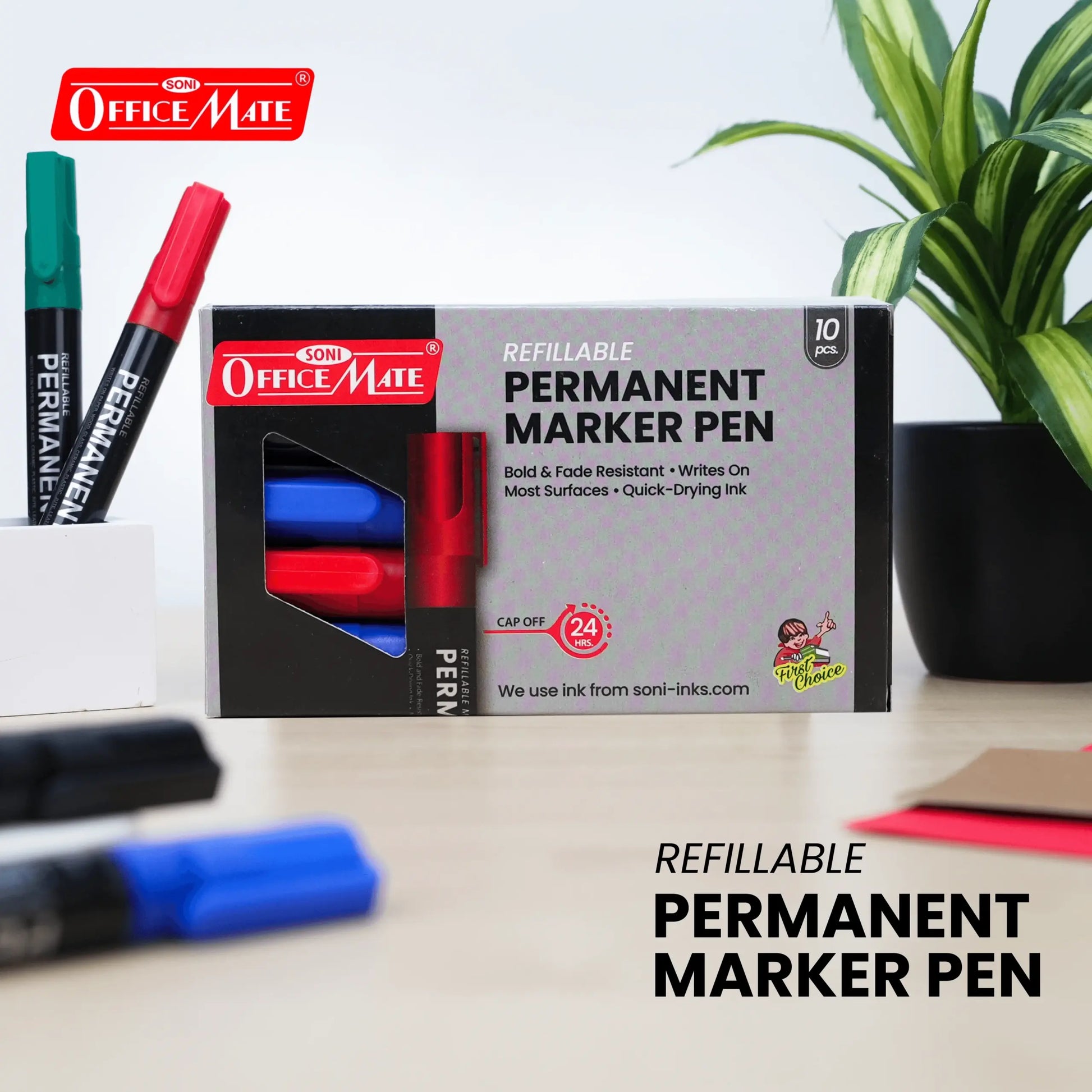 2. Permanent Marker – 10 pcs &#8211; Mix