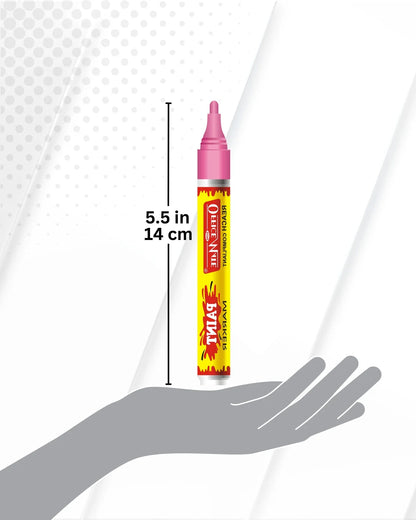 Paint Marker Fluorescent Colors (4pcs), Water-Resistant, Non-Toxic Ink for DIY, Artwork & Crafting