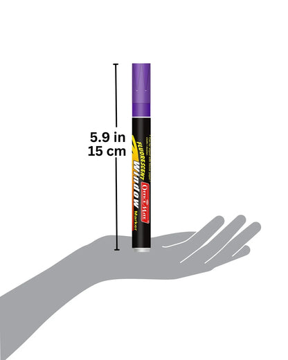 Fluorescent Window Markers / Chalk Markers (10 Pcs) Bright, Bold, Easy Erase