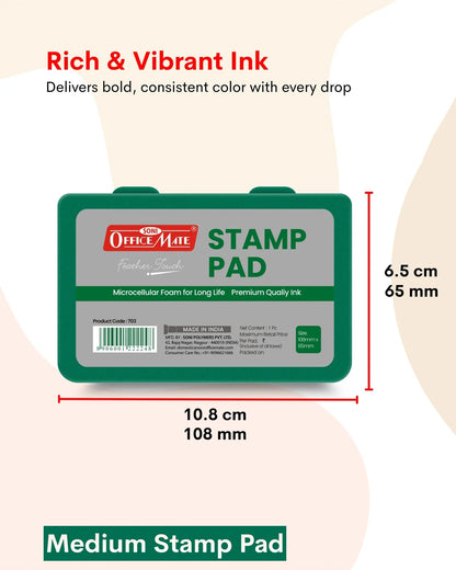 Stamp Pad – Green, Long-Lasting Impressions, Quick-Drying Ink for Any Project
