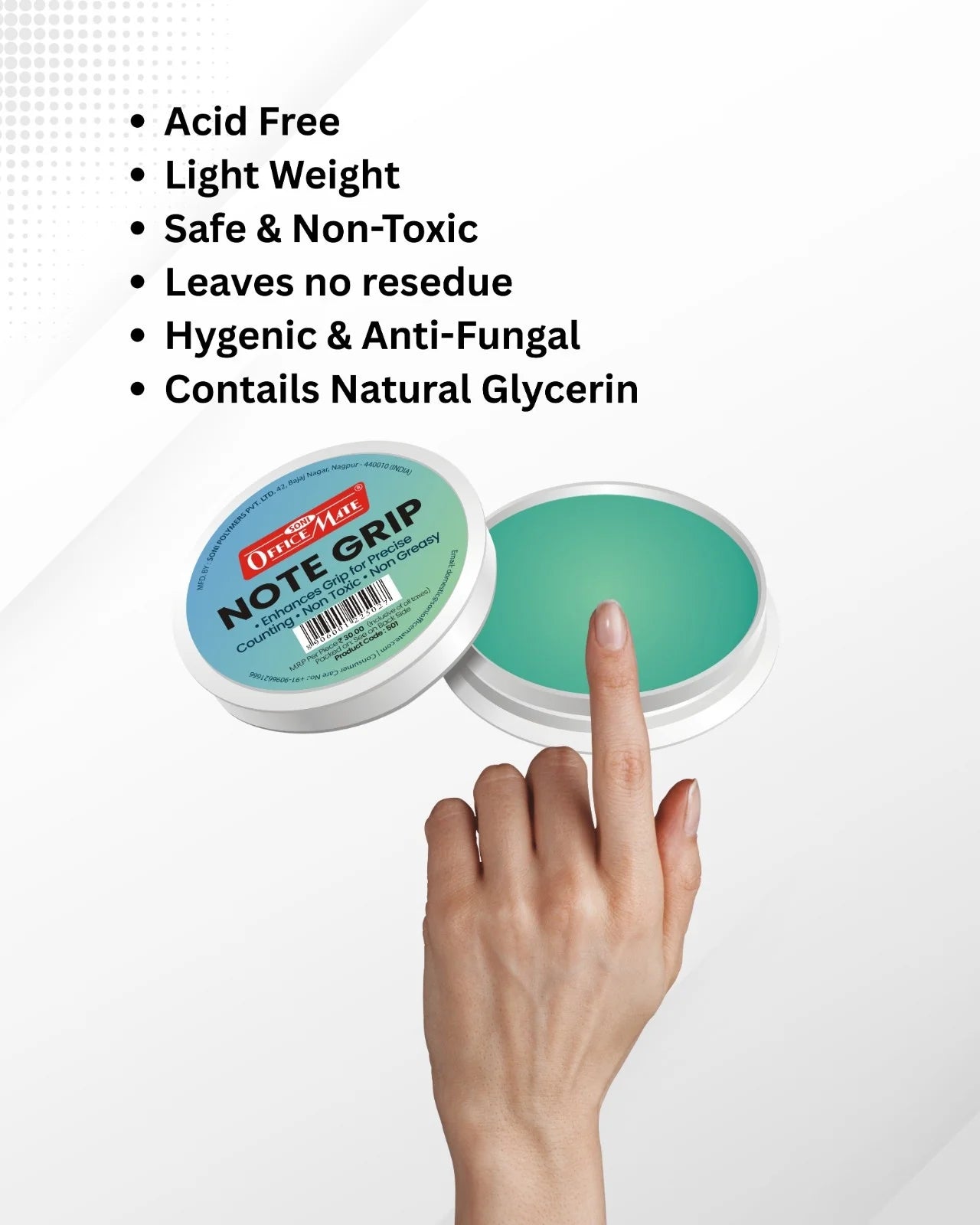 Note Grip (10g) – Pack of 2, Long-Lasting Hold, Non-Toxic, Residue-Free