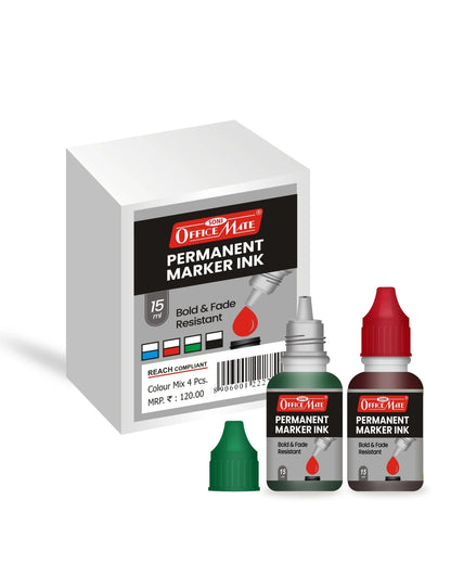 Permanent Marker Refill Ink - 15ml, Quick-Drying, Vibrant Colors