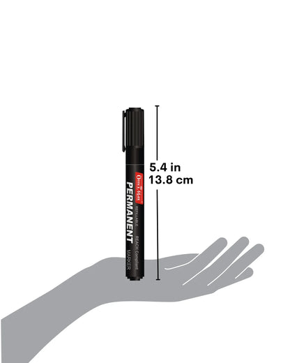 Regular Permanent Markers (Cap with a Clip), Assorted Colour (4 pcs), Versatile Use, Quick-Drying, Multi-Surface Markers